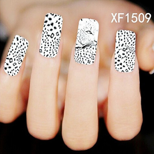 1 Sheet Creative Leopard Water Transfer Nail Full Wrap Decal Nail Art Decoration Stickers Tips