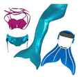 Cosplay Costumes Clothing Girls Kids Children Mermaid Tail for Swimmable With Monofin Bikini Bathing Suit Fancy