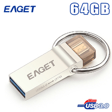 Eaget V90 Otg Usb Flash Drive 64GB Usb 3.0 & Micro Usb Double Plug Smartphone Pen Drive For Android 4.0 Above Pass H2test