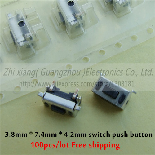 100pcs lot 3 8mm 7 4mm 4 2mm switch push button micro switch for Tablet PC