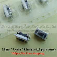 100pcs lot 3 8mm 7 4mm 4 2mm switch push button micro switch for Tablet PC