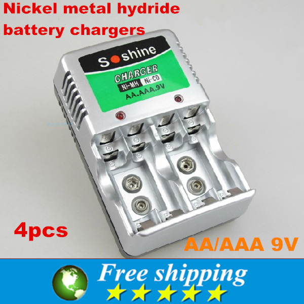 Consumer electronics multi functional charger 9v safe reliablesoshine brand AA AAA nickel metal hydride rechargeable batteries