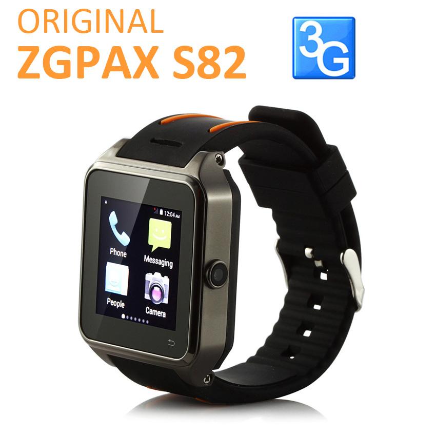 Original ZGPAX S82 3G SmartWatch Phone Android 4 4 MTK6572W Dual Core 1 54 Inch 3G