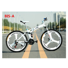 BIS Updated 17 in Shiman0 21 Gears Folding Mountain Bike Bicycle Disc Brakes