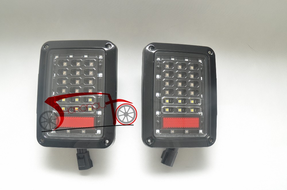 Tail Lights Rear Signal Reverse Lamps For Jeep Wrangler JK LED Brake 07-15 Rear Lights (4)