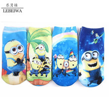 4-9 Years Spring Summer Cotton Kids Socks Minion 2 Cartoon Cute Breathable Warm Boys Girls Children’S Clothing 4 Style Optional