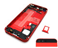 Red Black Complete Back Cover Housing Battery Door Full Assembled Middle Frame Assembly Replacement Spare Parts