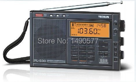 Freeshipping TECSUN PL-600 Full Band FM MW SW SSB PLL SYNTHESIZED Stereo Portable Digital Radio Receiver PL600