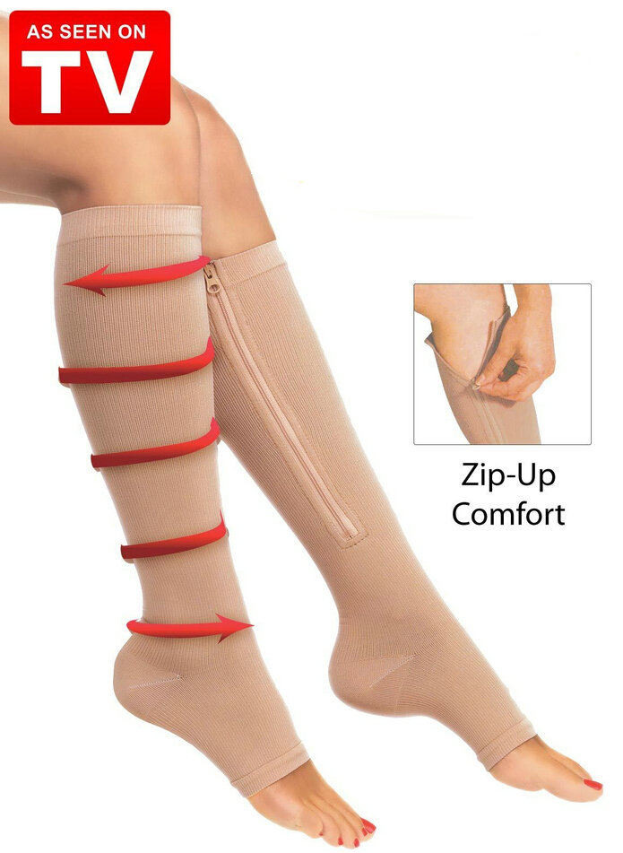 new 1pair zip sox compression socks zipper leg support new 1pair zip sox compression socks zipper leg support