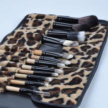 New 2015 Fashion 12pcs Leopard Bag Makeup Brushes Set Cosmetics Make Up Brush Beauty brochas maquillaje Y55*HJ0035#M5