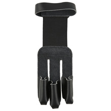 Archery Protect Glove 3 Fingers Pull Bow arrow Leather Shooting Gloves New
