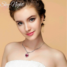 Fashion Titanic Ocean Heart Pendant Necklace For Women New hot Sale Crystal Rhinestone Romantic love Pendants