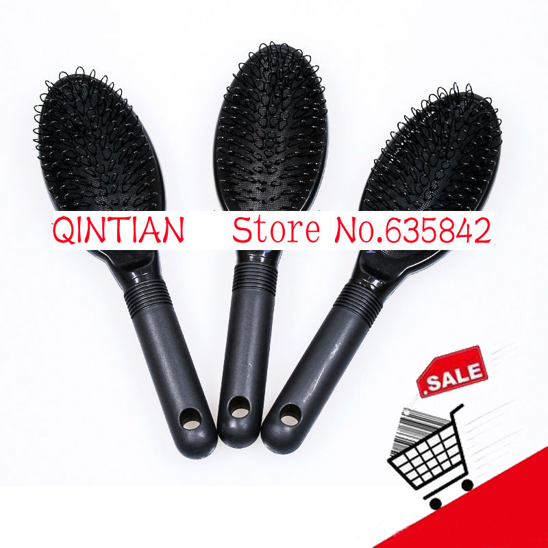 5pcs pieces Loop brush/ Hair brush/comb for human hair extensions or wigs/ beauty salon tools black color free shipping