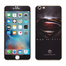 Black superman Luxury Sticker for Iphone 6 6S Plus Screen Protector Anti knock iphone6 iphone6s 5.5″ smart phones cover film
