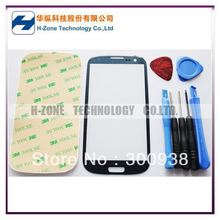 100 High Quality Pebble Blue Front Outer Lens Glass Screen For Samsung Galaxy S3 SIII i9300