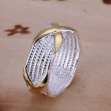 925 stamped silver plated Ring Fine Fashion Color Separation X Silver Jewelry Ring Women&Men Gift Finger Rings SMTR013