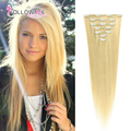 Blonde Clip In Human Hair Extensions Peruvian Remy Human Hair Clip In Extensions Follow Me 613