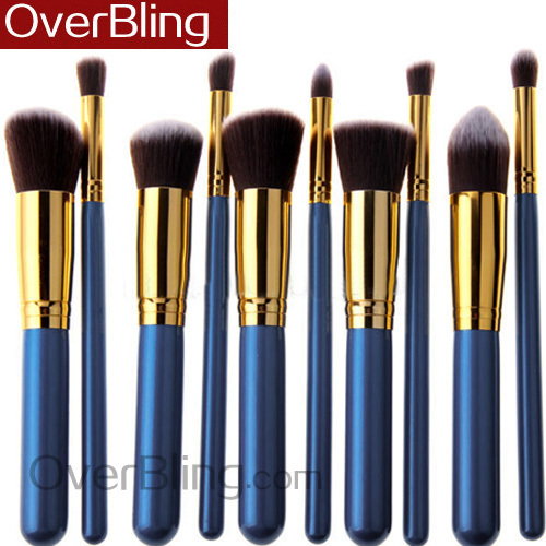 Hot 10 Pcs Makeup Brushes Set Make Up Wood Tools Cosmetics Brush Makeup Brushes Professional Make