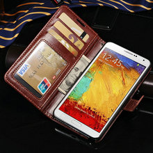 Vintage PU Leather With Stand Wallet Case For Samsung Galaxy Note 3 Neo Lite N7505 N7506