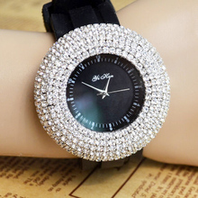 Free Shipping 2015 New Fashion Brand Blingbling Silicone Rhinestone Crystal Quartz Dress Wristwatches Watches for Women Ladies