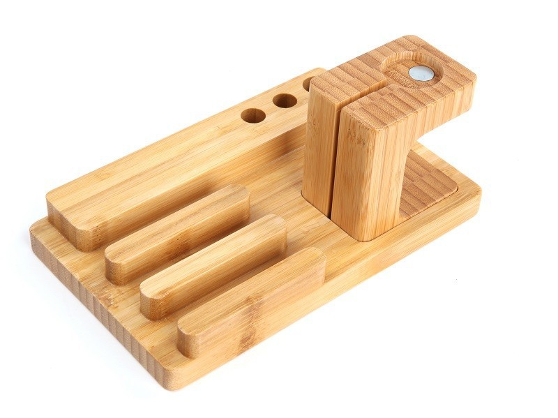 2015 New Multi Wood Stand Charging Dock Charger for Apple Watch Wooden Bamboo Smart Holder for iPhone 6 Plus 5 5S 4 4S Pen Holder Brackets (7)