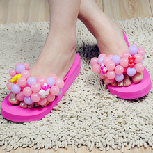 Summer sweet candy colored grapes Slippers Sandals Flip Flops women beach slippers pantoufle femme home slippers
