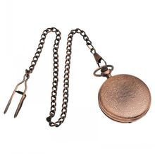 Copper Tone Chain Quartz Pocket Watch Battery Included 42cm 16 1 2 sold per pack of