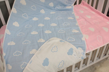 2 color 110*110cm 100% Cotton clouds so Soft multi-purpose baby swaddle newborn baby muslin Wrap blanket kids bath towel