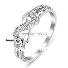Genuine 925 Sterling Silver Jewelry Designer Brand Rings For Women Wedding Lady Infinity 3 5 Ring