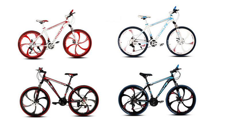 Top Quality 21 Speed 26 Inch Mountain Bike High Carbon Steel Frame MTB Bicycle Integrated 6 Spoke Wheel Bicicleta Mountain Bike (9)
