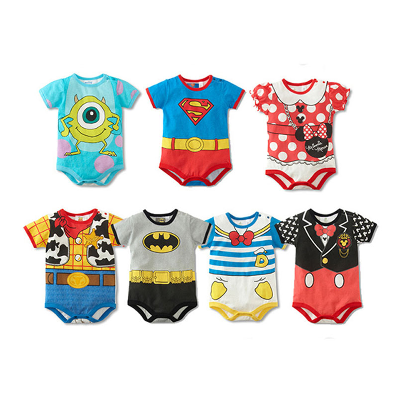 Summer style short sleeve baby rompers cartoon baby boy clothes baby clothing girl costumes roupas de