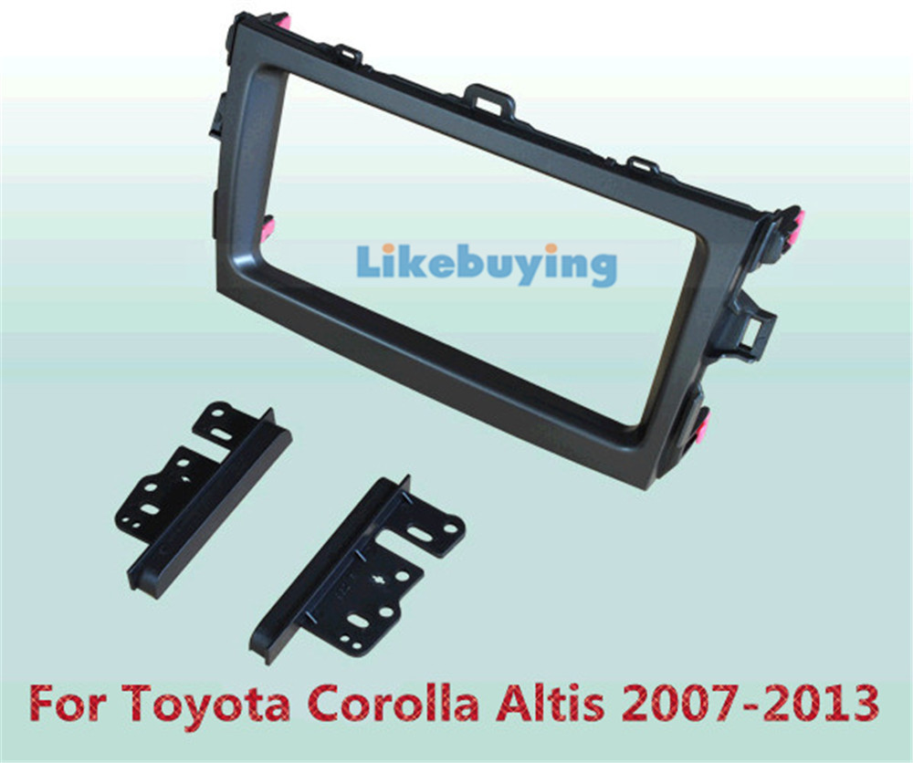 2 Din Car Frame Dash Kit / Car Fascias / Mount Bracket Kit For Toyota Corolla Altis 2007 2008 2009 2010 2011 2012 2013