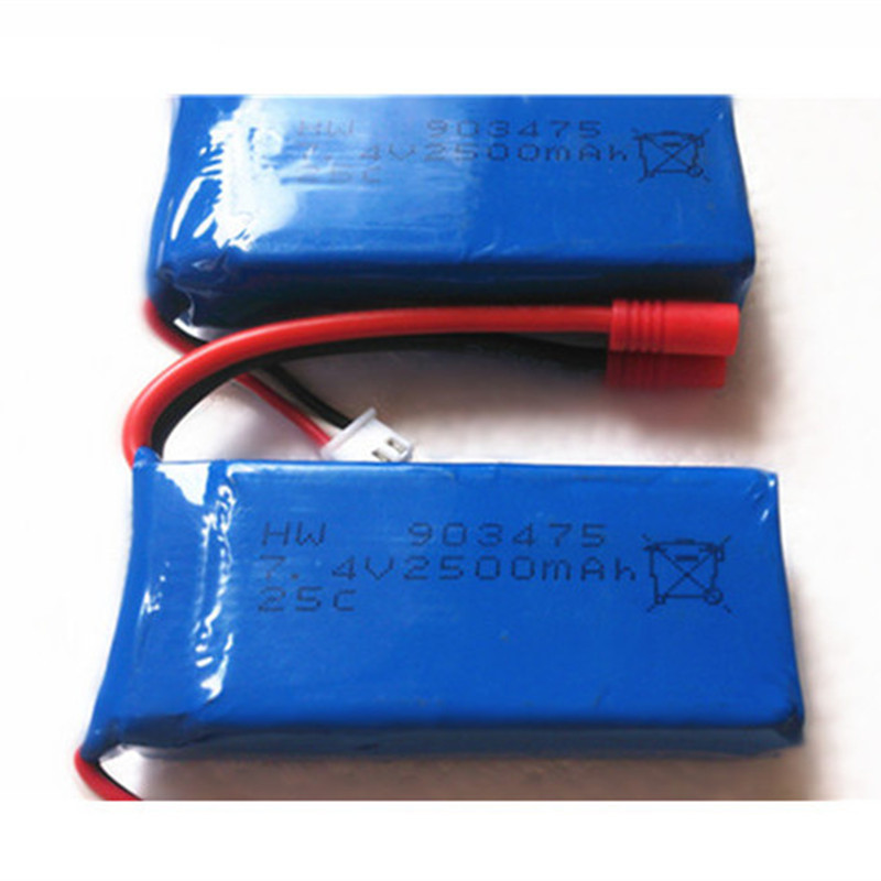 7.4V 2500mah 3s syma x8c battery syma x8w spare part for wltoys v262 x8w x8c x8 quadcopter rc helicopter drone lipo battery 7.4V
