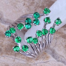 New Sizzling Promote ! Inexperienced Emerald 925 Sterling Silver Ring For Girls Measurement 5 / 6 / 7 / eight / 9 / 10 / 11 / 12 Free Reward Bag S0222