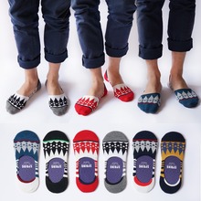 The spring and summer of 2015 men reinforced silicone anti off socks cotton socks shoes mens Doug invisible tide