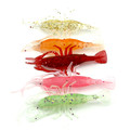 5 pcs bag Mixed Color Isca Artificial Shrimp Fishing Lure Soft Bait 8cm 3 6g Sea