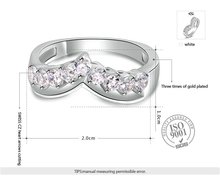 G S Brand party ewelry Gift Platinum Plating Wedding Rings For Women Heart Ring Fashion Jewelry