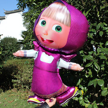 large size balloons Masha and bear party Foil Balloons Cartoon balls birthday Party decoration kids party Supplies classic toys