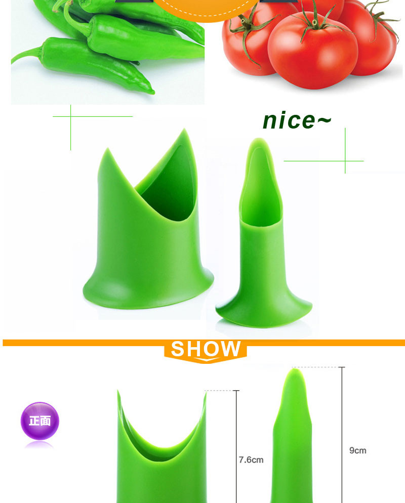 Description Picture 3 of itemOne Set Nordic Creative Kitchen Gadgets Chili Tomato Corers Fruit & Vegetable Pepper Corer Home Restaurant Hotel Cooking Tools