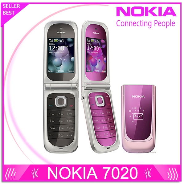 7020 Original Unlocked Nokia 7020 cell phone Bluetooth 2MP camera MP4 Player freeship refurbished