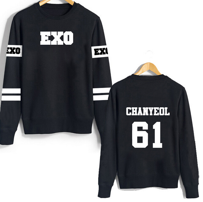 exo o neck sleeve pullover black hoodies kpop exo exo o neck sleeve pullover black hoodies kpop exo