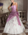 Bridesmaid Dresses Stock Full Length Taffeta Strapless Embroidery Beads wedding Party Prom robe de soiree Size