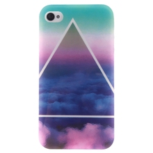 Soft TPU For Iphone 4 4S Cases Fashion Triangle And Cloud Styles Case Cover For Iphone 4 4S Mobile Phone Shell