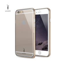 Double Protection 2 in 1 Case Cover for iPhone 6 6 Plus Luxury Metal Frame Clear