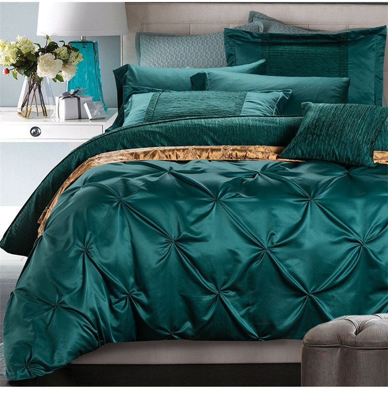 European Luxury Satin Washed Silk 4pcs Full Queen King Size 100
