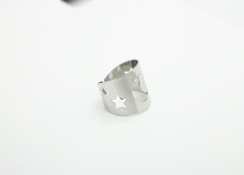 New Fashion Gold Silver Cocktail Ring Round Hollow Out Star Moon Party Rings For Women Free