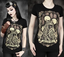 2015 Summer T shirts for women harajuku casual 3D tshirts 2015 fashion skull print tops tees
