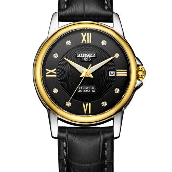 Здесь можно купить  BINGER watch geneva Automatic watch women luxury brand sport dress business Fashion Casual watch Sapphire Barton nobility B002  Часы