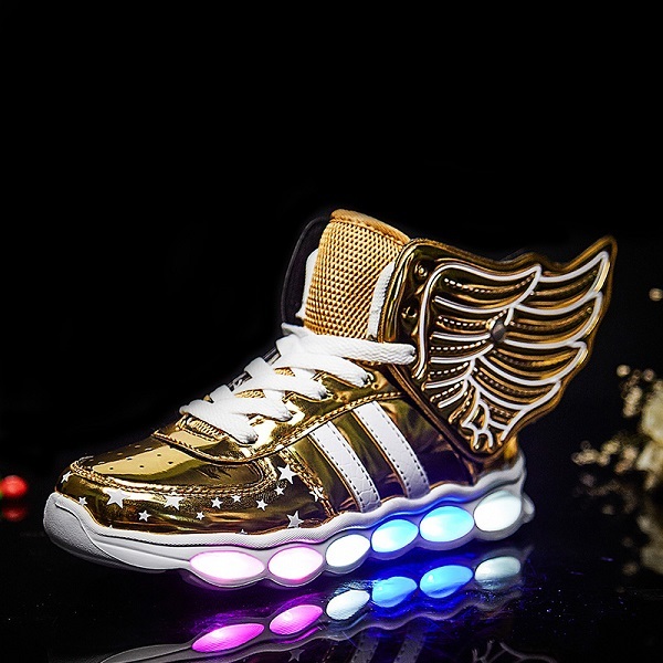 2016 Новый 25-37 Размер/USB Зарядка Корзина Водить Детей Shoes With Light Up Kids Повседневная Мальчики и девушки Светящиеся Кроссовки Светящиеся Обуви