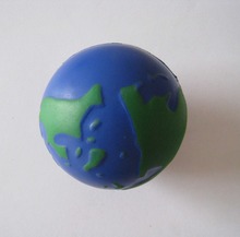 Envío gratis 12 unids/lote 6.3 cm de espuma pu estrés globo, pu globeanti bola de la tensión, globo apretón bola, la tensión de tierra